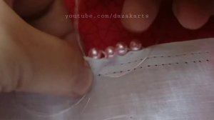 Pearl Lace Edge | Bead Border Design (Hand Embroidery Work)