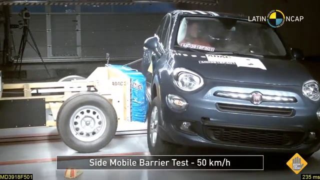 Fiat 500X com 6 Airbags краш-тест Euro NCAP смотреть онлайн
