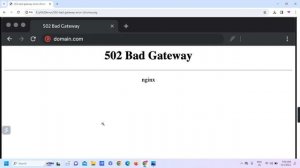 Fix "502 Bad Gateway" nginx in Chrome