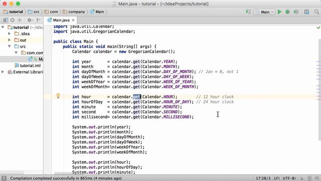 62.Java Tutorial - #62 - java.util.Calendar & GregorianCalendar смотреть онлайн