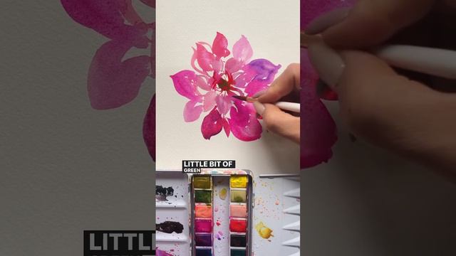 Paint an Easy Watercolor Dahlia with Me! #watercoloreffect #watercolorpainting #watercoloring