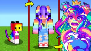 КАК МЕНЯЛАСЬ ДЕВУШКА РАДУЖНАЯ КОШКА МУТАНТ И ЕЕ ЖИЗНЕННЫЙ ЦИКЛ В МАЙНКРАФТ! ЭВОЛЮЦИЯ MINECRAFT НУБ