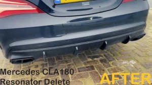 Mercedes Benz CLA180 Resonator Delete (Before & After)