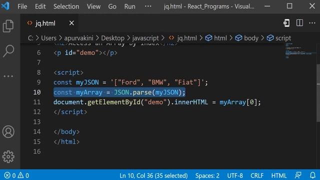 59. Arrays | Javascript tutorial for beginners | Javascript full course
