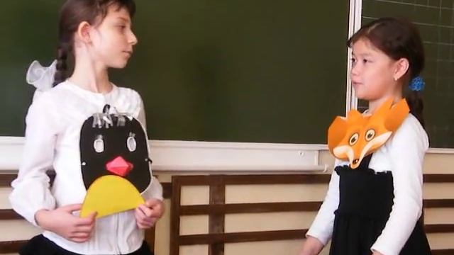 Басня Ворона и лисица.avi смотреть онлайн