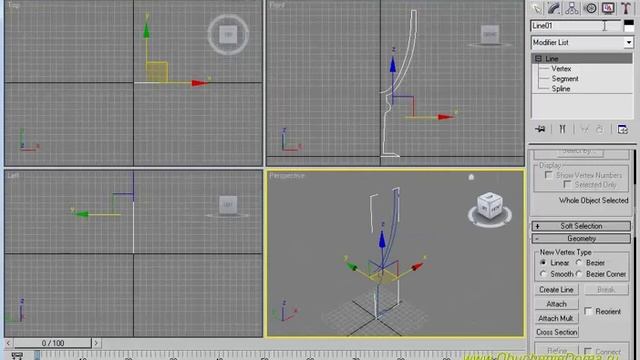 3dsMAX для новичков. Урок №8. Создание тел вращения и выдавливания. (Алексей Каширский)