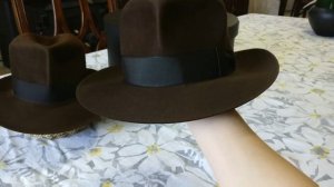 Different Indiana Jones fedoras from Penman, Northwest and Adventurebilt