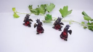 Фигурка "Дракон янтарный и с мешком денег" янтарь бронза 4008 4009 Хорошие Вещи