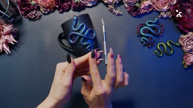 Дерзкий декор на кружку из полимерной глины I Детальный урок подойдет даже новичкам смотреть онлайн