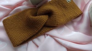 Повязка на голову спицами. Повязка чалма.