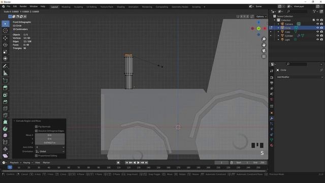 low poly tractor modeling in blender 3.1