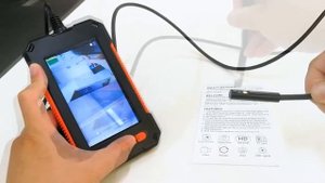 Эндоскоп Бороскоп с монитором Inskam P40 Экран 4 3 длина кабеля 2м  Ø 8 мм 1080p IP67 для СТО мотор