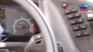 Пассажирский газобалонный автобус МАЗ 203, кабина салон