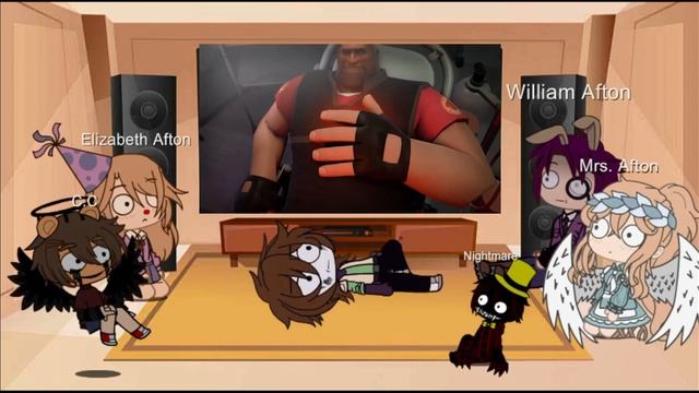 Afton Family Reacts To "Meet The Medic!"  By TF2 || Gacha club ||