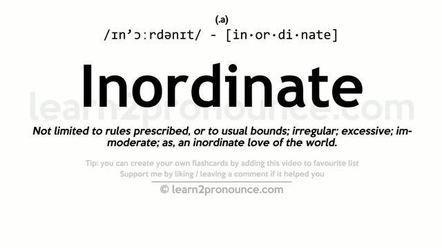 Pronunciation of Inordinate | Definition of Inordinate смотреть онлайн