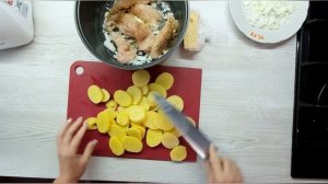 Картошка в мультиварке с курицей и сыром Быстро и Вкусно.  Картошка по-французски в мультиварке