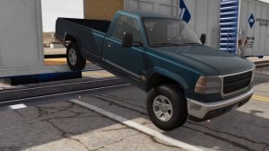 Автомобили против железнодорожного контейнера – BeamNG.Drive
