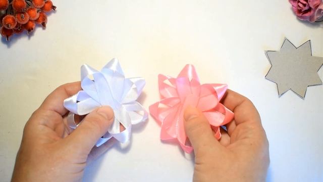 Быстрые бантики из тонких атласных лент/ бантики из лент своими руками DIY