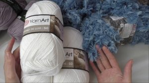 Как связать пушистый плед из "ALIZE PUFFY FUR"///Обзор пряжи от ЯрнХаус.