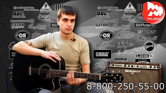 Электроакустическая гитара IBANEZ V72ECE BLACK смотреть онлайн