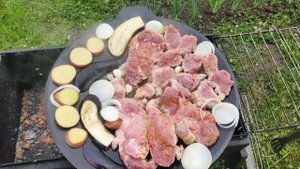 ?На САДЖЕ! Жарим Мясо с картошкой, баклажанами и луком! ?Поджаристо, нежно и потрясающе вкусно!