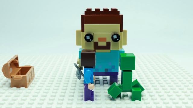 Lego Minecraft Steve And Creeper Brickheadz Stop Motion build - Lego Minecraft Brick Building смотреть онлайн
