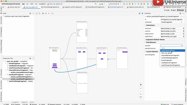 6-Manage BackStack with popUpTo & popUpToInclusive | Android Navigation Component смотреть онлайн
