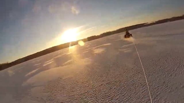 Луховицы. Квадроклуб.По 7 озеру на лыжах за квадриком. смотреть онлайн