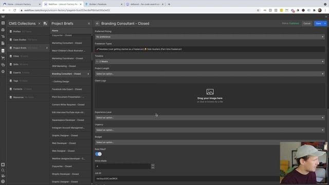 How I built my freelancer portal with Webflow, Memberstack and Parabola