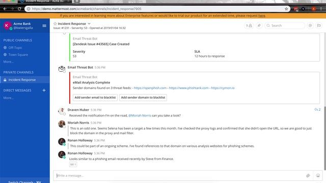 Mattermost Incident Response Demo смотреть онлайн