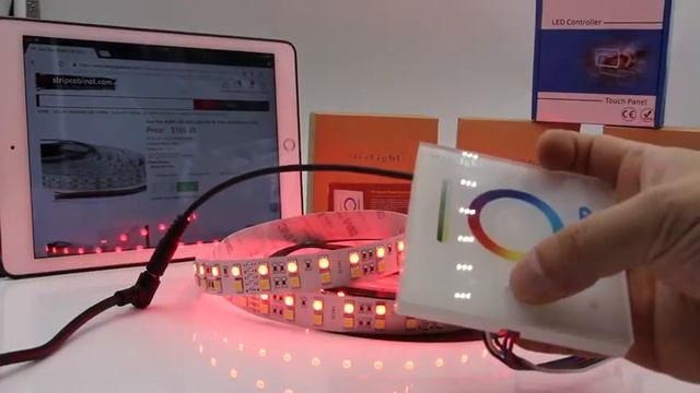 Dual Row RGBW LED Strip Lights 24V - RGB+CCT Smart Panel Touch Controller смотреть онлайн