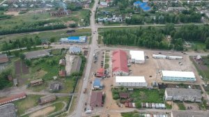 Посёлок Ибреси с высоты 200м