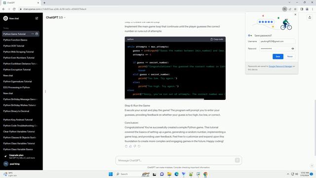 python code for game