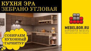 Кухня Эра Зебрано угловая 1250х1535 от mebelbor.ru