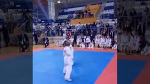 Победа в поединке по КАРАТЭ WKC. Смирнов Данила (9 лет, красный пояс). Кубок Мира по КАРАТЭ WKC 201