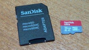 Проверка карты памяти microSD на 16GB на скорость и обьём.