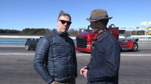 Mikael Persbrandt on the racing track