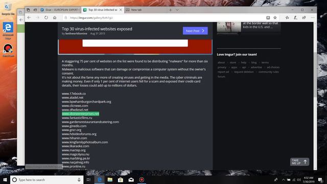 Removing Malware on Windows 10, It's hard to get a Virus Unintentionally Part 1 смотреть онлайн