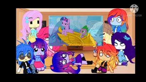 mlp equestria girls + flash and twilight sparkle react to ??? || part 2 gacha life