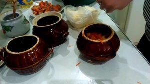 Картошечка и красная рыба в горшочках