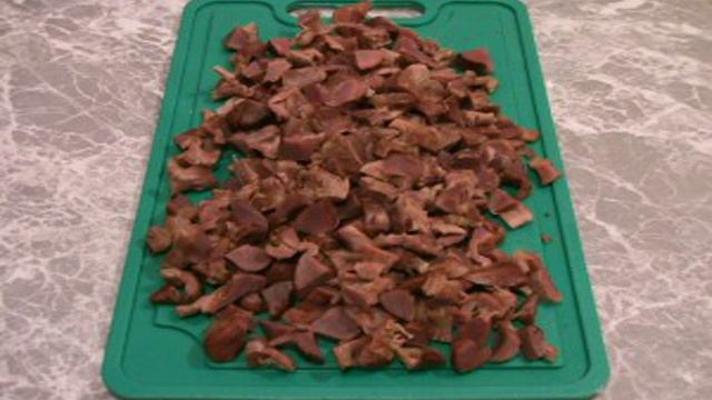 Жареные куриные желудки