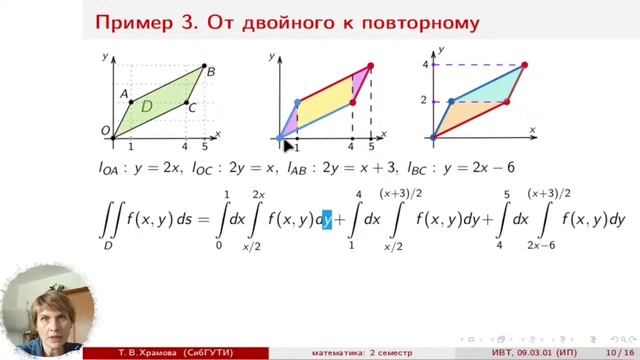Лекция 9. Двойной интеграл (определение и вычисление)