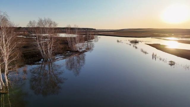 р. Талкара - Весна - Разливы  - Половодье - Закат