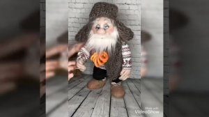 Домовой ручной работы в чулочной технике