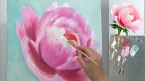 Как написать ПИОН поэтапно. Вебинар с Татьяной Букреевой. How to write a peony in oil in stages.