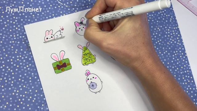 7 DIY Наклейки Зайки? + КОНВЕРТИК своими руками