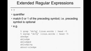 2013 10 1    Regular Expressions 9 Extended Regular Expressions Metacharacter