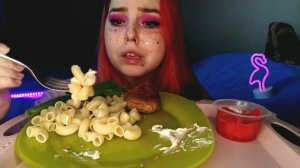 КОТЛЕТЫ С МАКАРОНАМИ МУКБАНГ/mukbang