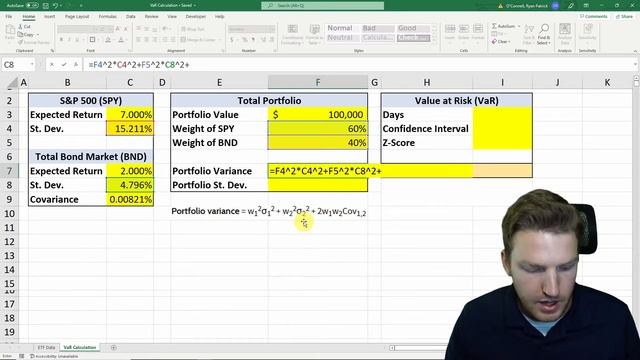 Parametric Method: Value at Risk (VaR) In Excel