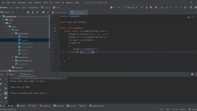 Java problems to solve for beginners - Grading of students based on score
